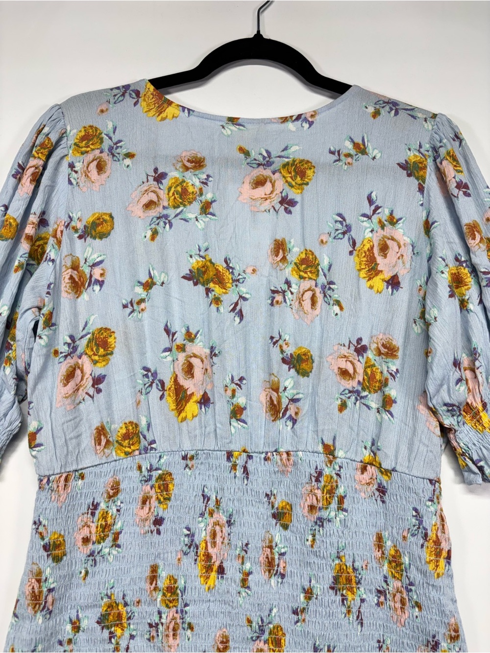 ✨Hem & Thread Floral Smocked Midi Dress Size L - Picture 7 of 11